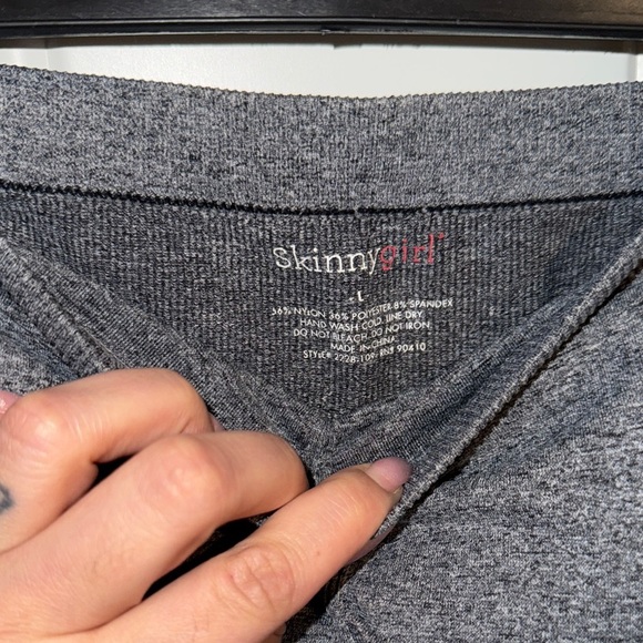 Skinny Girl-Gray Bandeau Top size Large - Picture 2 of 6